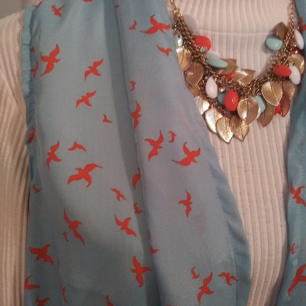 916 jeaniemade Size XL Sleeveless Long Duster Vest - Picture 2 of 4